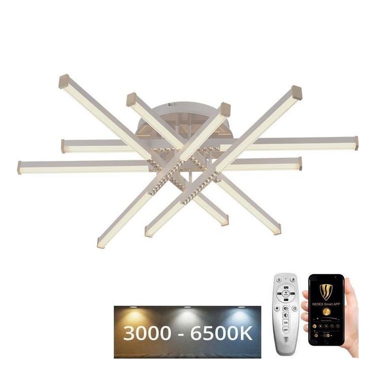 Dimbare LED bevestigde hanglamp LED/90W/230V 3000-6500K + afstandsbediening