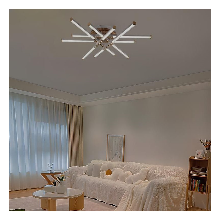 Dimbare LED bevestigde hanglamp LED/90W/230V 3000-6500K + afstandsbediening