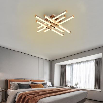 Dimbare LED bevestigde hanglamp LED/90W/230V 3000-6500K + afstandsbediening
