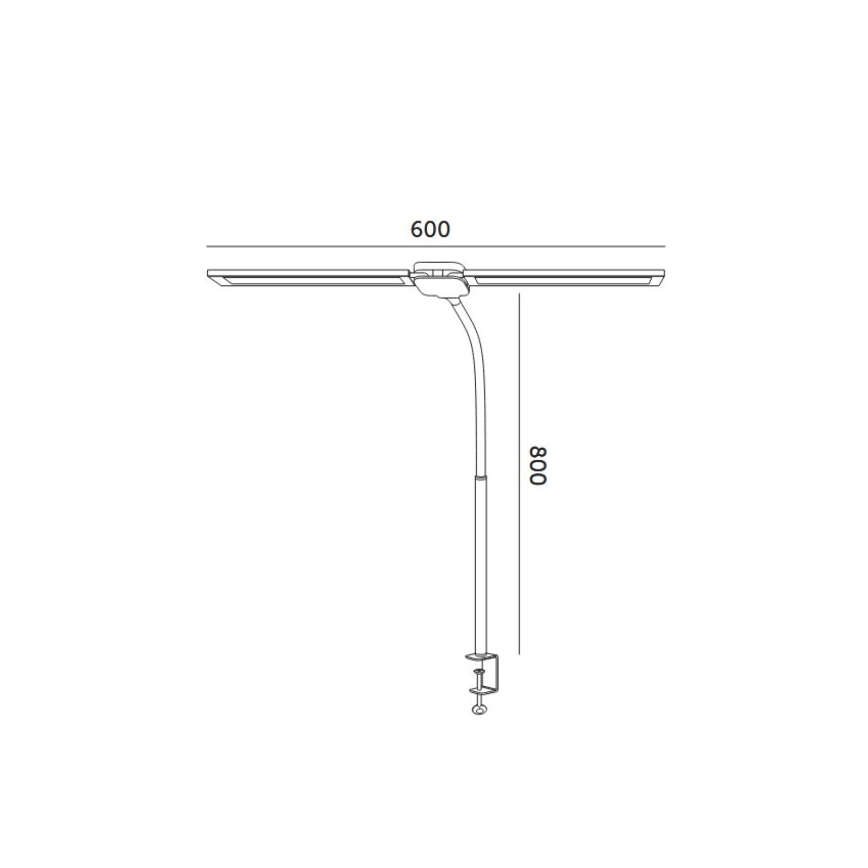 Dimbare LED bureaulamp met USB TENUIX DUO 2xLED/7W/5V 3000-6000K zwart