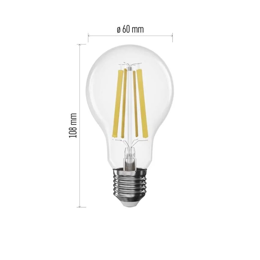 Dimbare LED-filamentlamp A60 E27/11W/230V 4000K