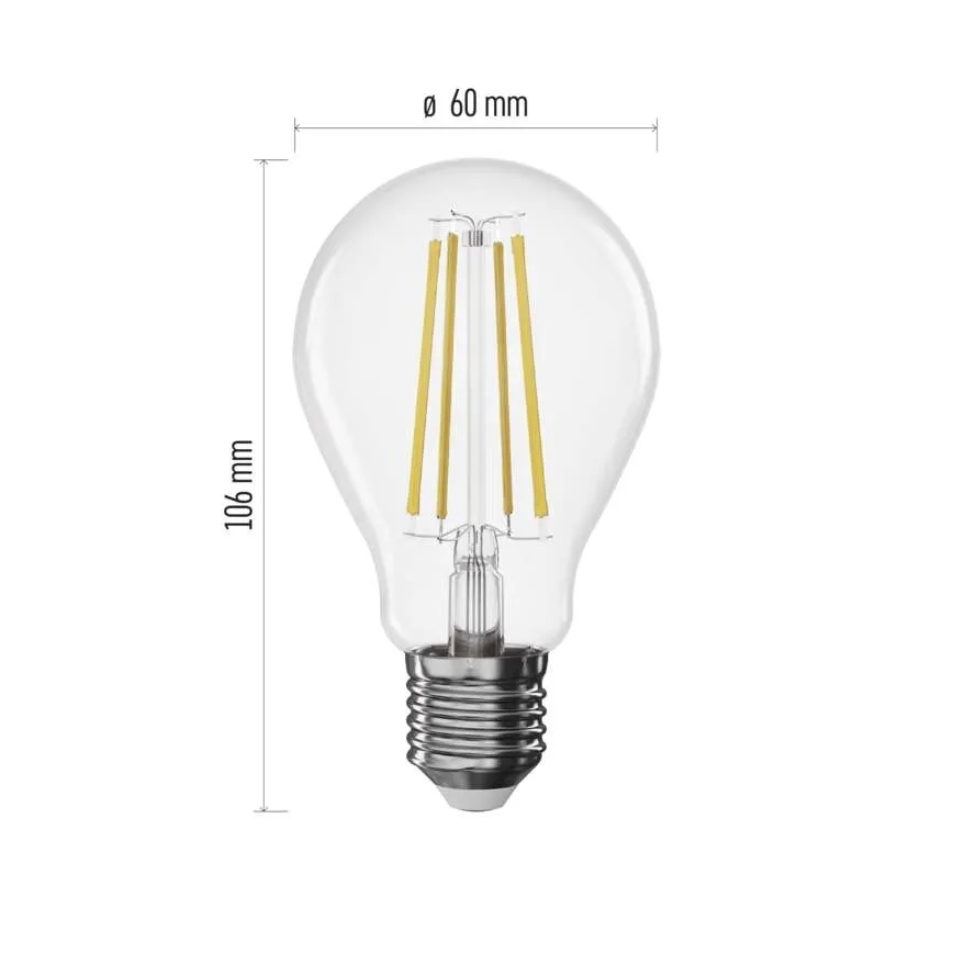 Dimbare LED-filamentlamp A60 E27/7,5W/230V 4000K
