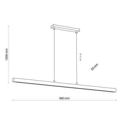 Dimbare LED hanglamp aan een koord GIACINTO LED/30W/230V