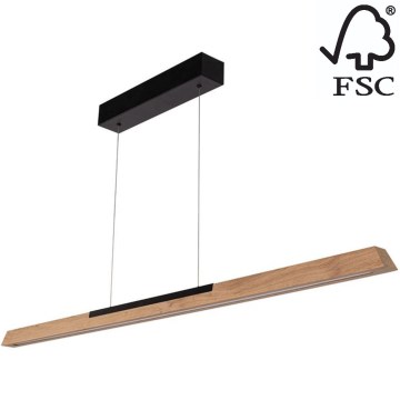 Dimbare LED hanglamp aan een koord JONAS LED/16,5W/230V eiken – FSC gecertificeerd