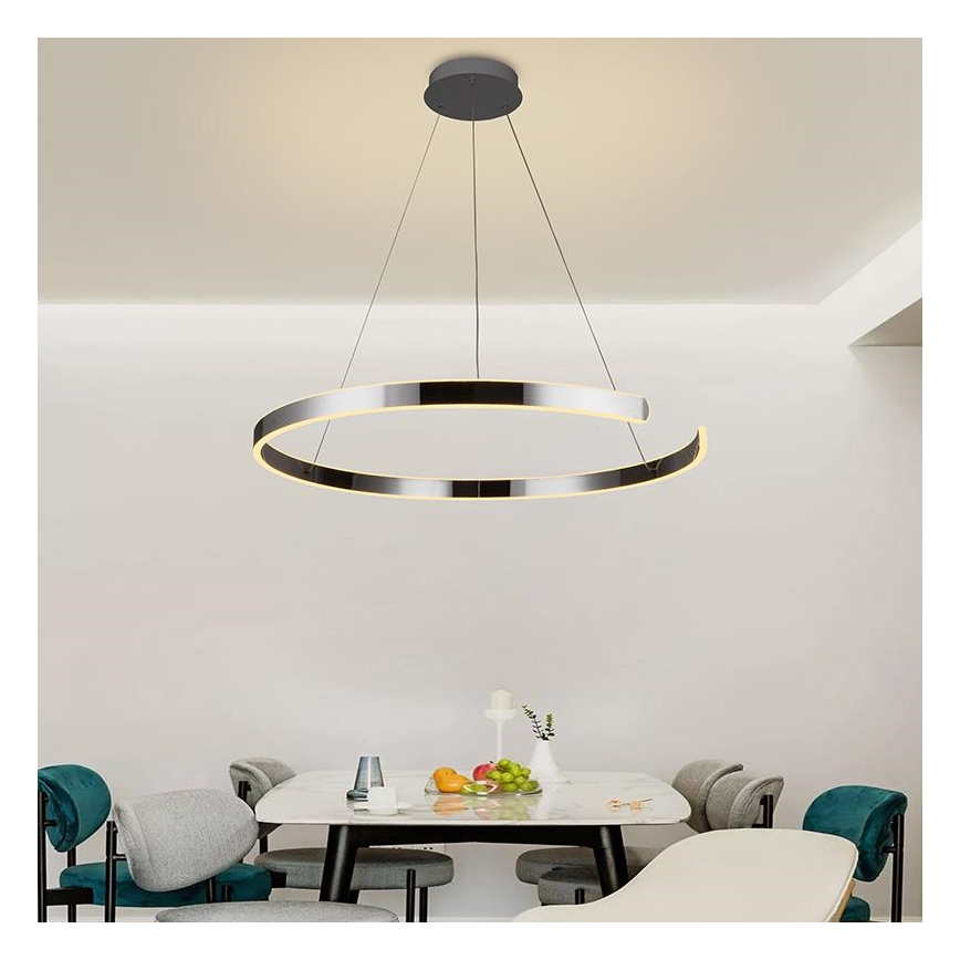 Dimbare LED hanglamp aan een koord LED/100W/230V 3000-6500K diameter 80 cm + afstandsbediening