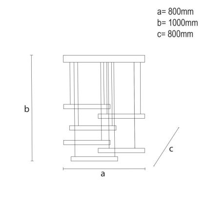 Dimbare LED hanglamp aan een koord LED/100W/230V 3000-6500K + afstandsbediening