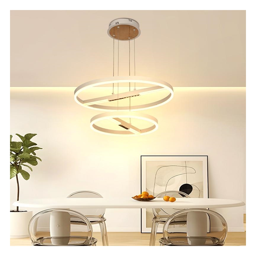 Dimbare LED hanglamp aan een koord LED/100W/230V 3000-6500K + afstandsbediening