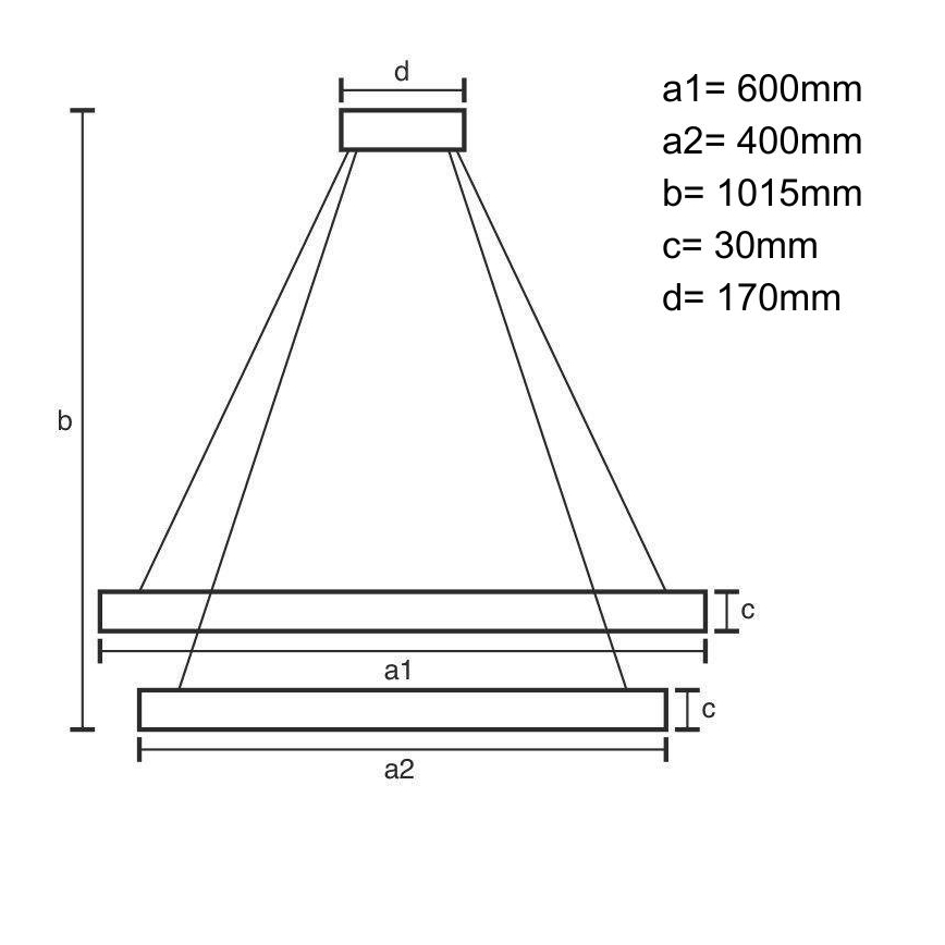 Dimbare LED hanglamp aan een koord LED/100W/230V 3000-6500K + afstandsbediening