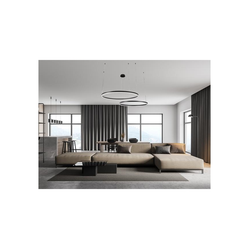 Dimbare LED hanglamp aan een koord LED/100W/230V 3000-6500K diameter 80 cm + afstandsbediening
