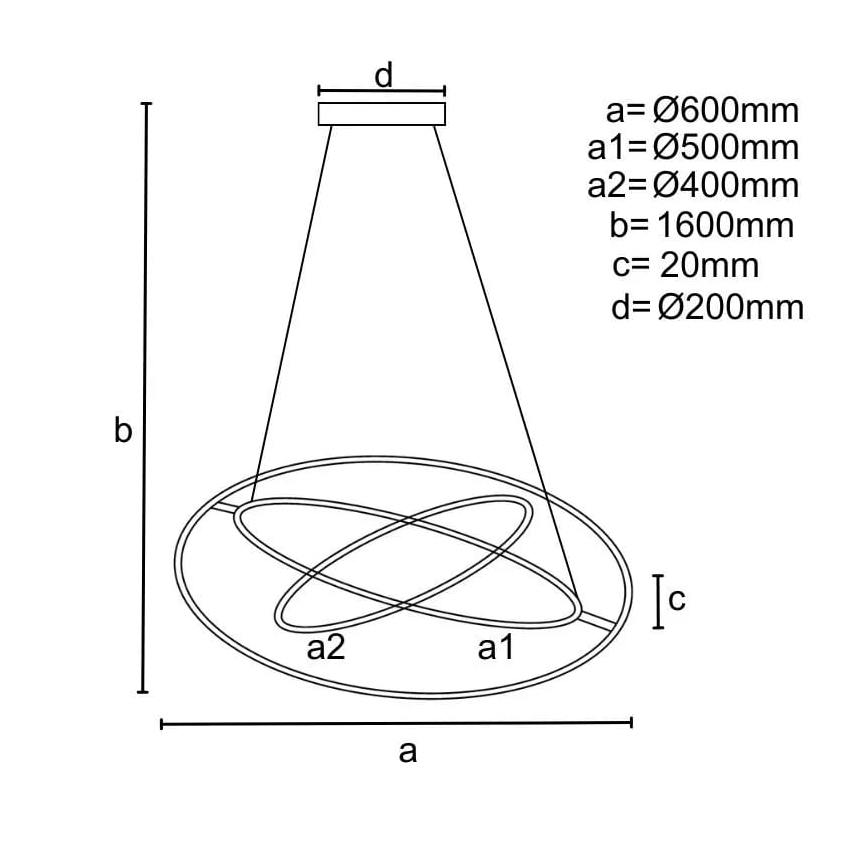 Dimbare LED hanglamp aan een koord LED/105W/230V 3000-6500K + afstandsbediening