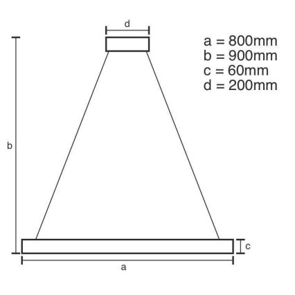 Dimbare LED hanglamp aan een koord LED/110W/230V 3000-6500K + afstandsbediening