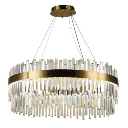 LED Dimbaar kristal Hanglamp aan een touw LED/110W/230V 3000-6500K goud + afstandsbediening