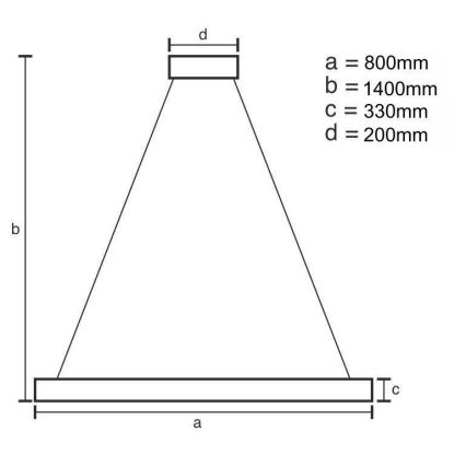 LED Dimbaar kristal Hanglamp aan een touw LED/110W/230V 3000-6500K goud + afstandsbediening