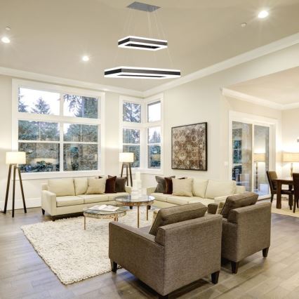 Dimbare LED hanglamp aan een koord LED/113W/230V 3000K bruin