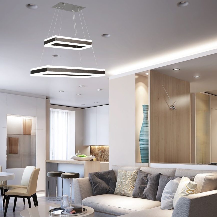 Dimbare LED hanglamp aan een koord LED/113W/230V 3000K bruin