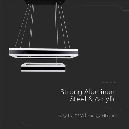 Dimbare LED hanglamp aan een koord LED/113W/230V 3000K zwart