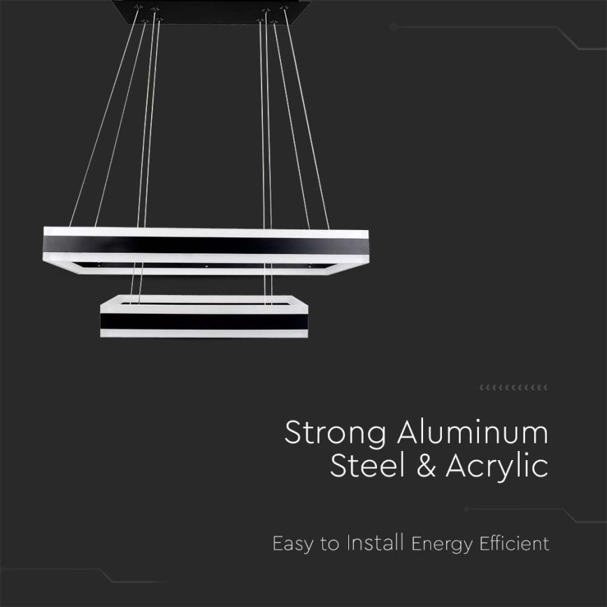 Dimbare LED hanglamp aan een koord LED/113W/230V 3000K zwart