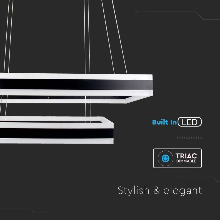 Dimbare LED hanglamp aan een koord LED/113W/230V 3000K zwart