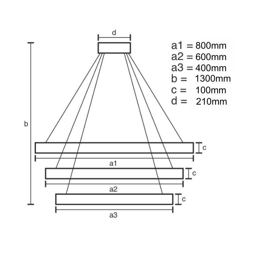 LED Dimbaar kristal Hanglamp aan een touw LED/115W/230V 3000-6500K chroom/goud + afstandsbediening