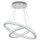 LED Dimbaar kristal Hanglamp aan een touw LED/115W/230V 3000-6500K zilver + afstandsbediening