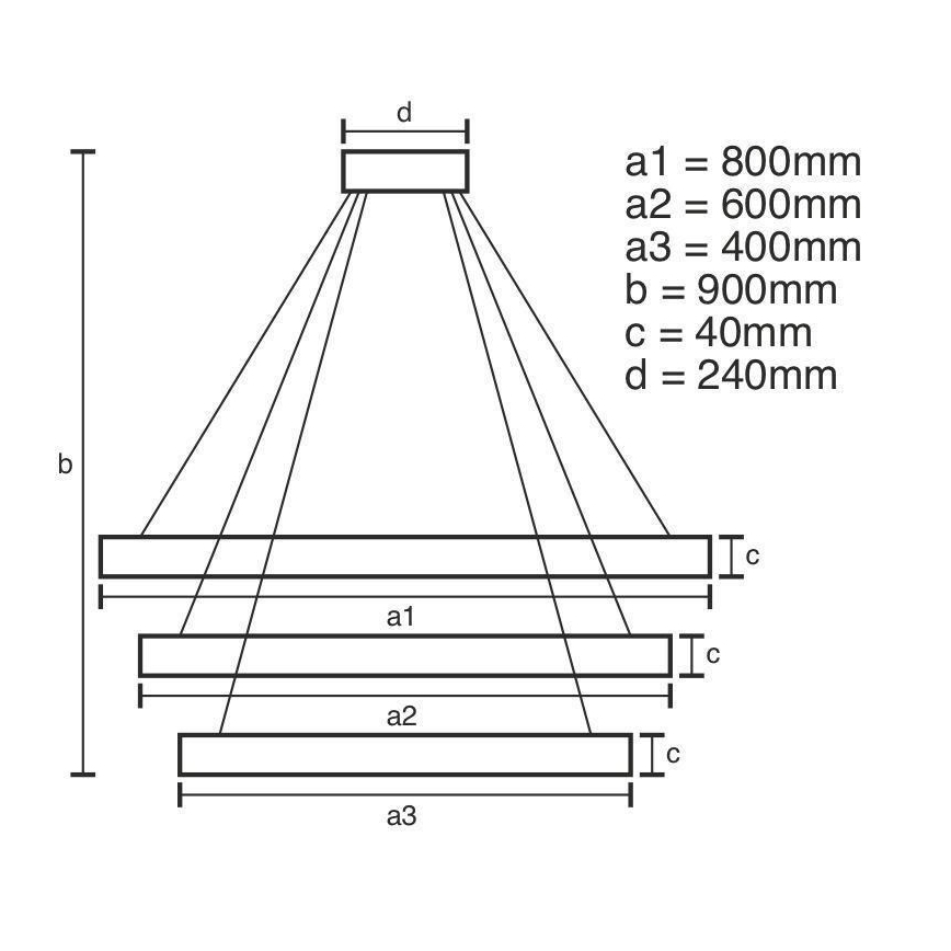 Dimbare LED hanglamp aan een koord LED/125W/230V 3000-6500K + afstandsbediening
