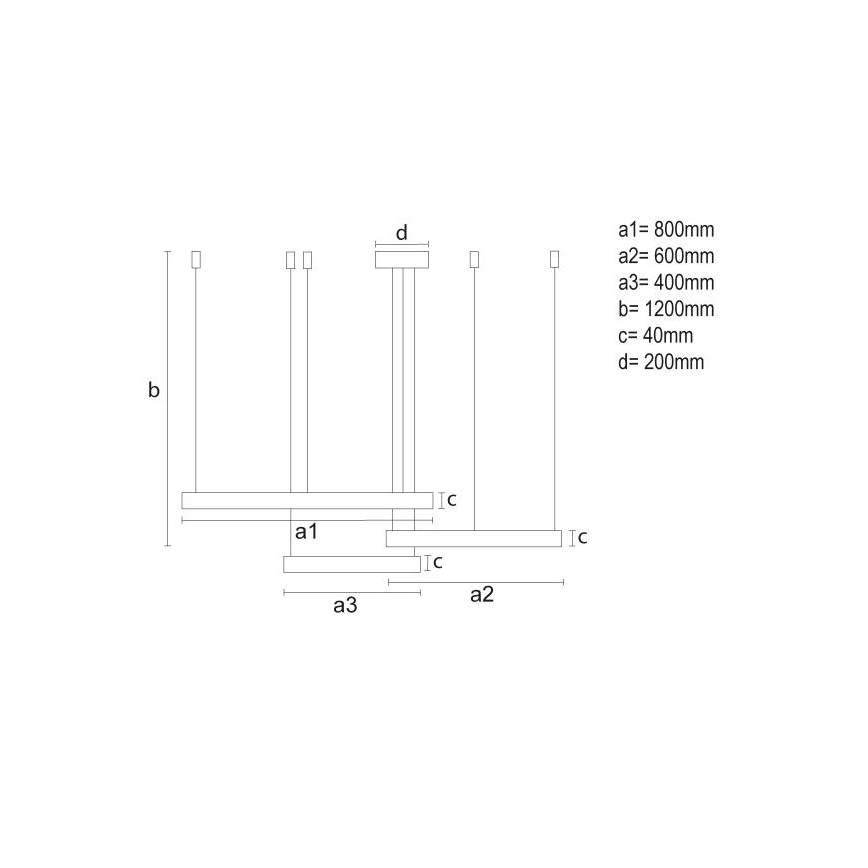 Dimbare LED hanglamp aan een koord LED/125W/230V 3000-6500K + afstandsbediening