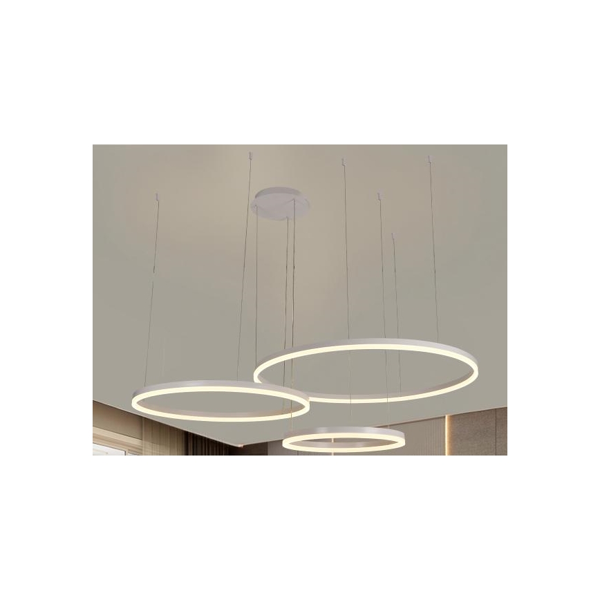 Dimbare LED hanglamp aan een koord LED/125W/230V 3000-6500K diameter 80 cm + afstandsbediening