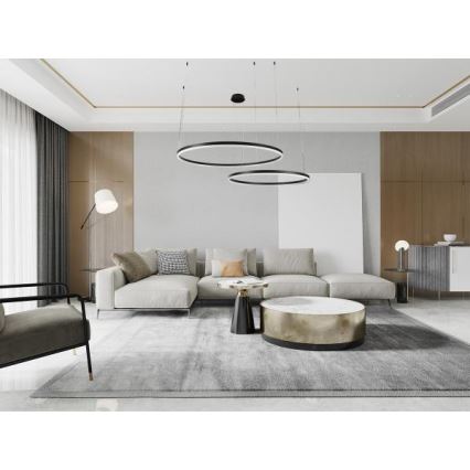 Dimbare LED hanglamp aan een koord LED/128W/230V 3000-6500K + afstandsbediening