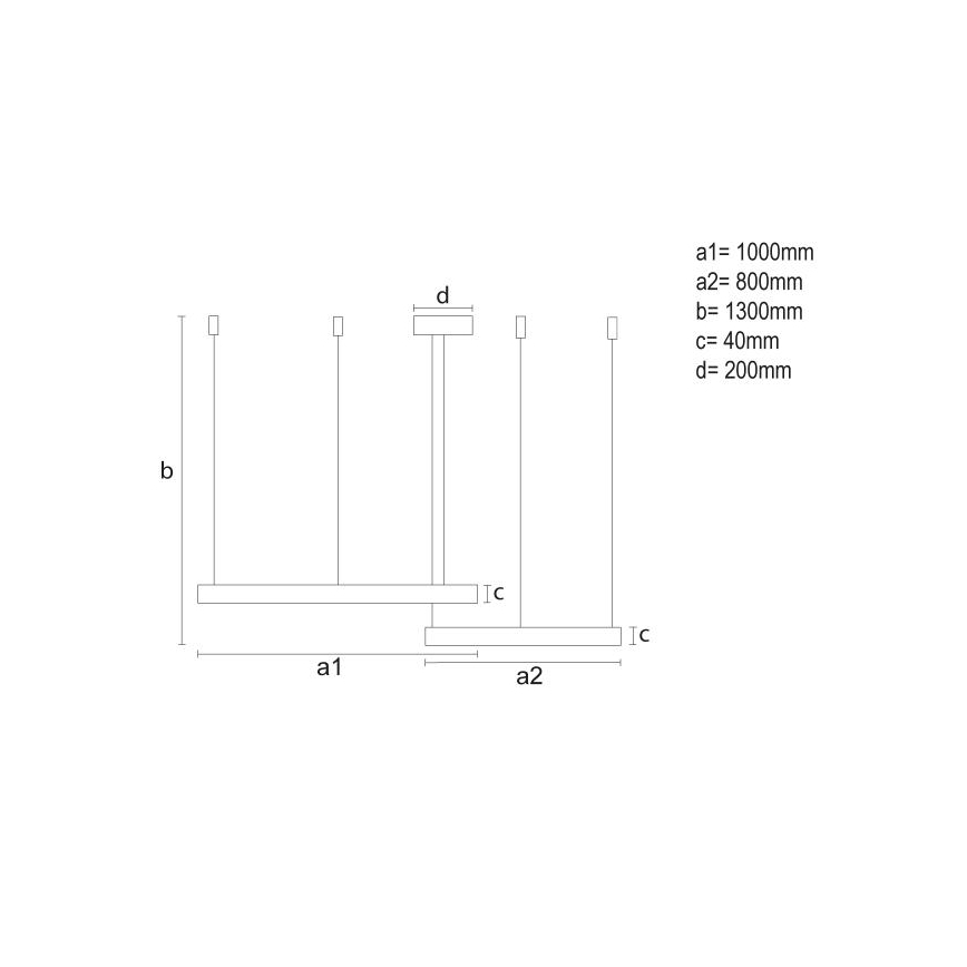 Dimbare LED hanglamp aan een koord LED/128W/230V 3000-6500K + afstandsbediening
