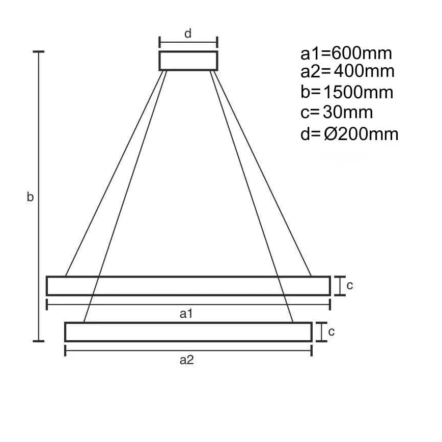 Dimbare LED hanglamp aan een koord LED/130W/230V 3000-6500K + afstandsbediening