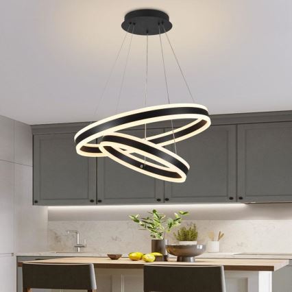 Dimbare LED hanglamp aan een koord LED/135W/230V 3000-6500K diameter 60 cm + afstandsbediening