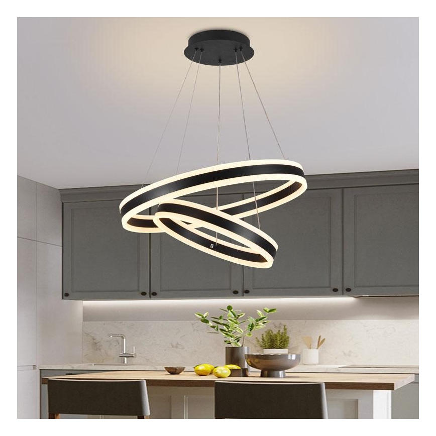Dimbare LED hanglamp aan een koord LED/135W/230V 3000-6500K diameter 60 cm + afstandsbediening