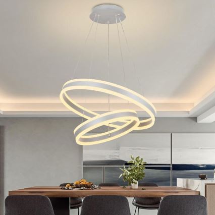 Dimbare LED hanglamp aan een koord LED/135W/230V 3000-6500K diameter 60 cm + afstandsbediening
