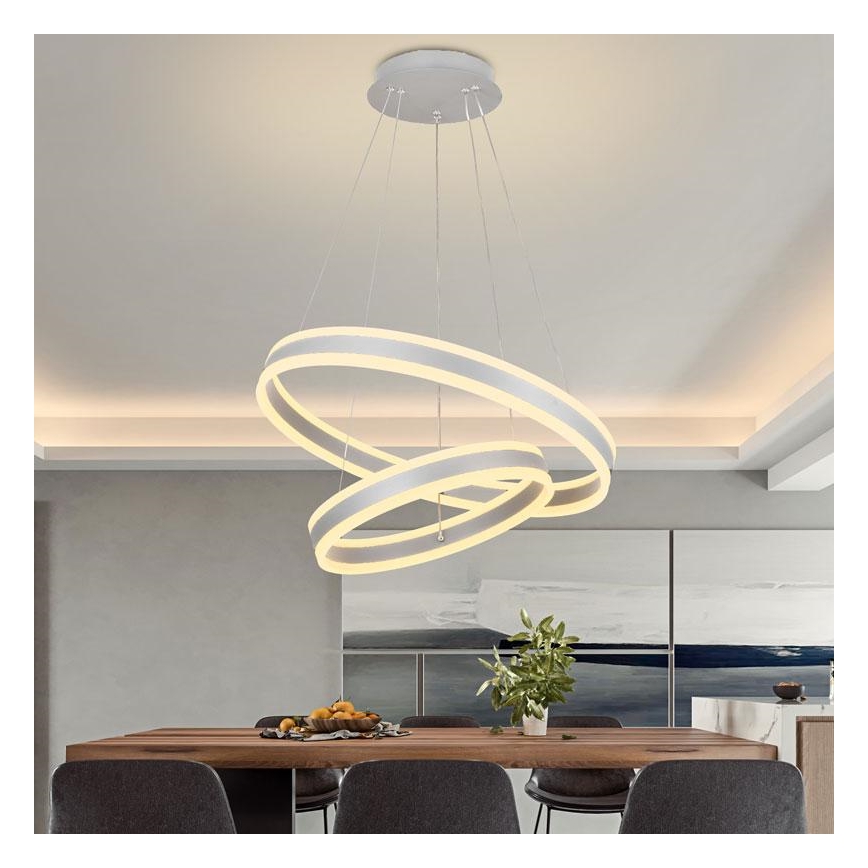 Dimbare LED hanglamp aan een koord LED/135W/230V 3000-6500K diameter 60 cm + afstandsbediening