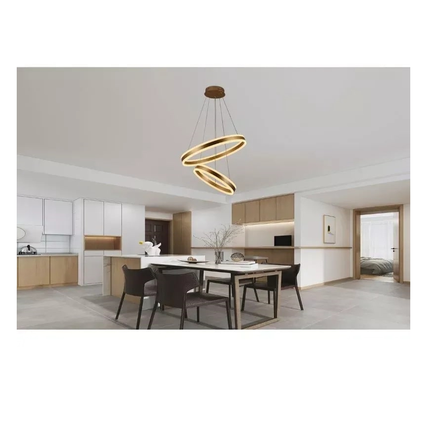 Dimbare LED hanglamp aan een koord LED/135W/230V 3000-6500K diameter 60 cm + afstandsbediening