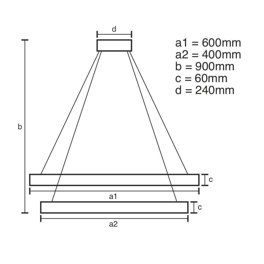 Dimbare LED hanglamp aan een koord LED/135W/230V 3000-6500K diameter 60 cm + afstandsbediening