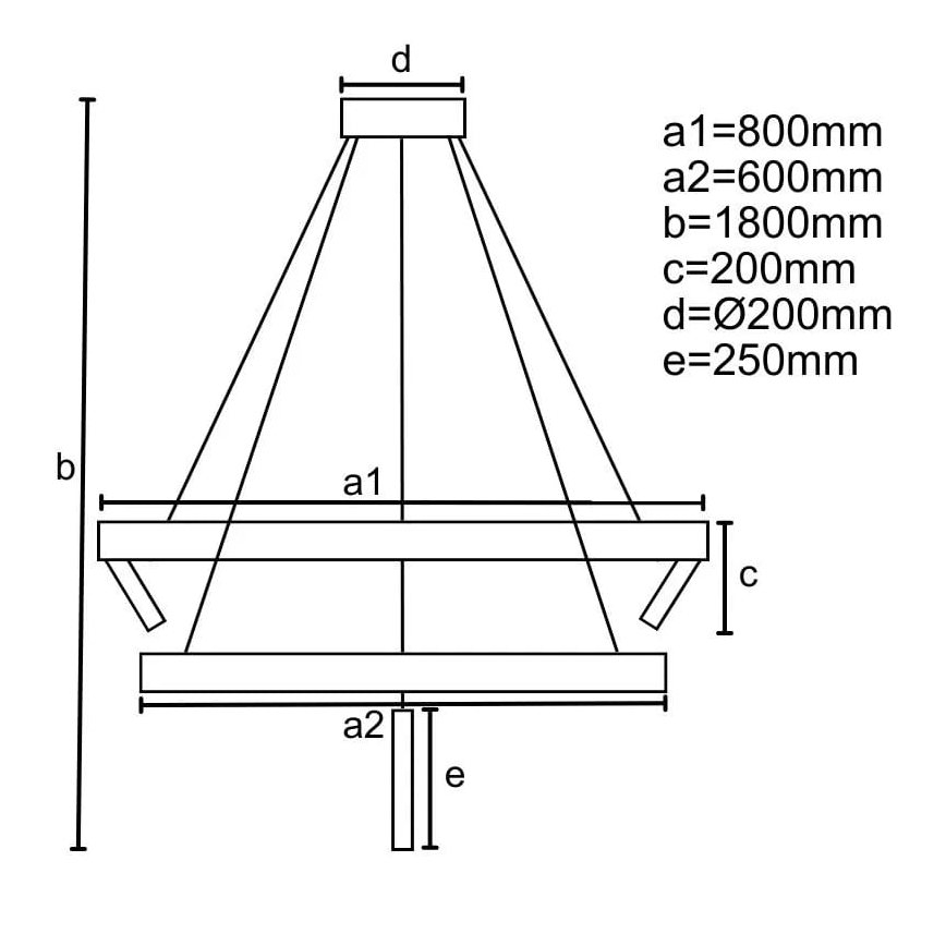 Dimbare LED hanglamp aan een koord LED/140W/230V 3000-6500K + afstandsbediening