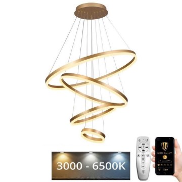 Dimbare LED hanglamp aan een koord LED/165W/230V 3000-6500K diameter 80 cm + afstandsbediening