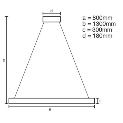 LED Dimbaar kristal Hanglamp aan een touw LED/175W/230V 3000-6500K goud + afstandsbediening