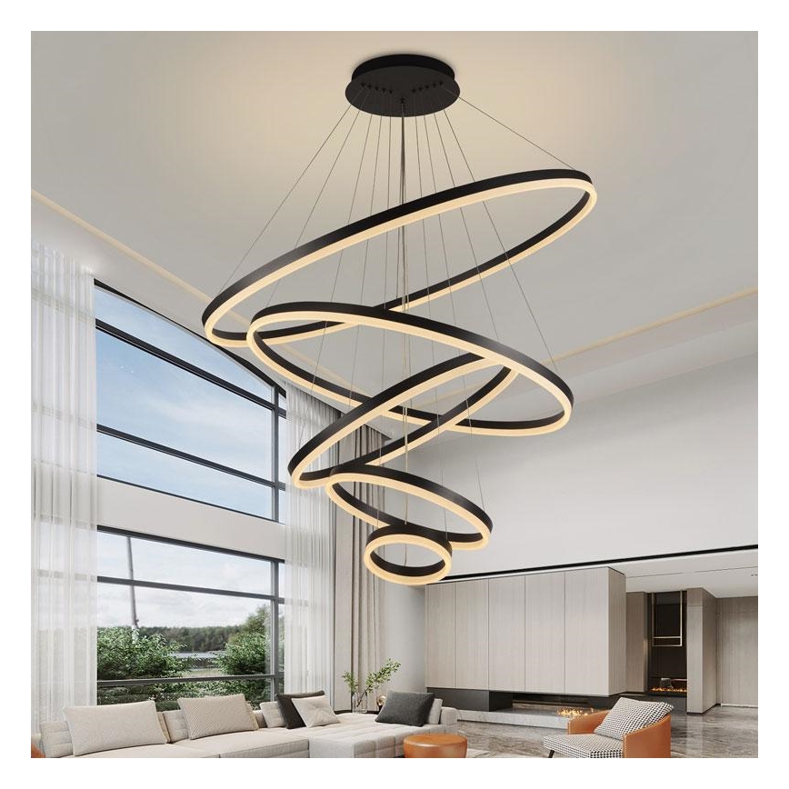 Dimbare LED hanglamp aan een koord LED/210W/230V 3000-6500K diameter 100 cm + afstandsbediening