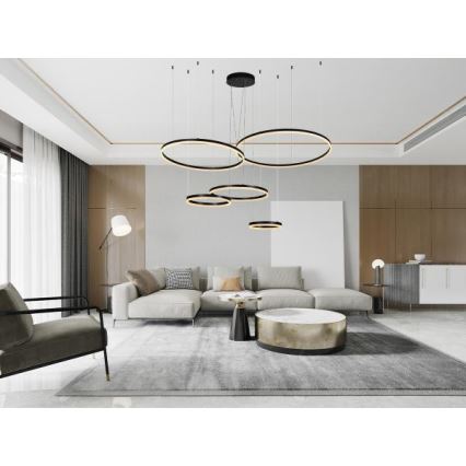 Dimbare LED hanglamp aan een koord LED/220W/230V 3000-6500K diameter 100 cm + afstandsbediening