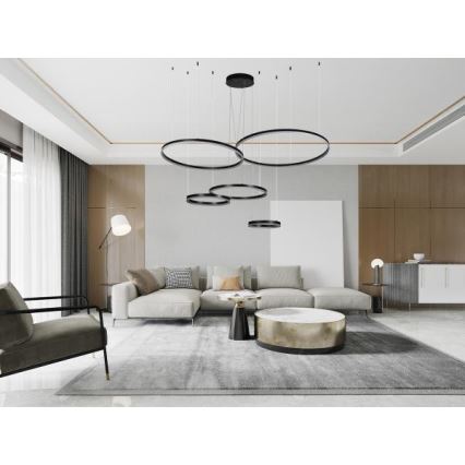 Dimbare LED hanglamp aan een koord LED/220W/230V 3000-6500K diameter 100 cm + afstandsbediening