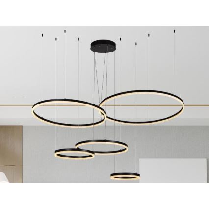 Dimbare LED hanglamp aan een koord LED/220W/230V 3000-6500K diameter 100 cm + afstandsbediening