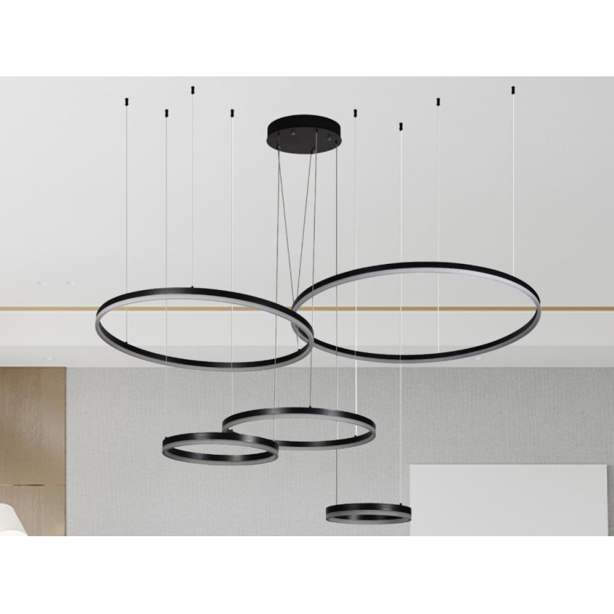 Dimbare LED hanglamp aan een koord LED/220W/230V 3000-6500K diameter 100 cm + afstandsbediening