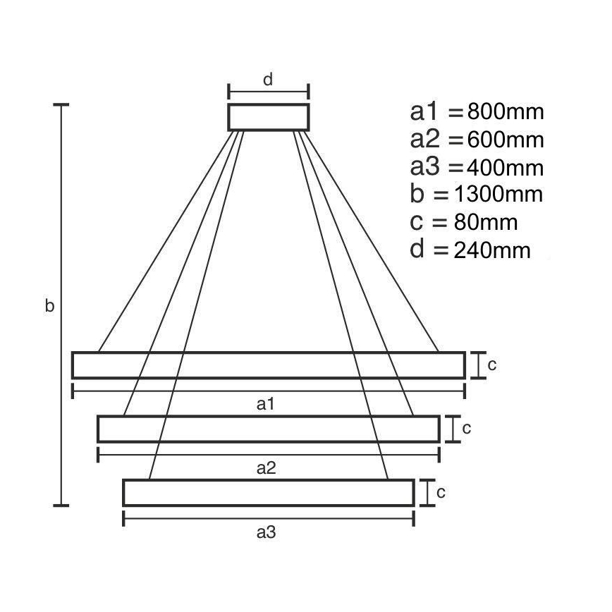 Dimbare LED hanglamp aan een koord LED/240W/230V 3000-6500K + afstandsbediening