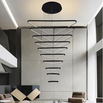 Dimbare LED hanglamp aan een koord LED/385W/230V 3000-6500K diameter 100 cm + afstandsbediening