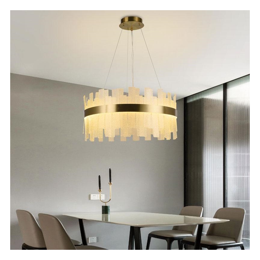 LED Dimbaar kristal Hanglamp aan een touw LED/40W/230V 3000-6500K + afstandsbediening