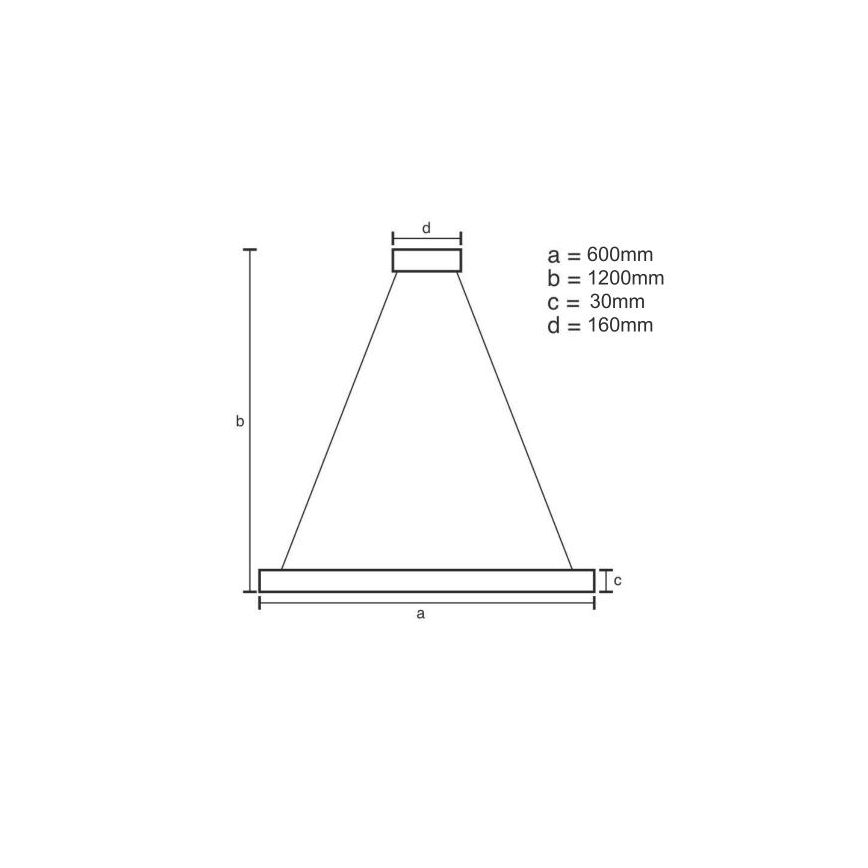 Dimbare LED hanglamp aan een koord LED/40W/230V 3000-6500K + afstandsbediening