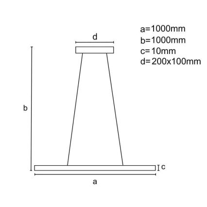 Dimbare LED hanglamp aan een koord LED/40W/230V 3000-6500K chroom + afstandsbediening