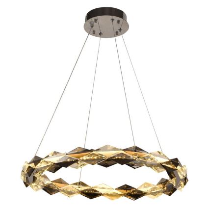 LED Dimbare kristallen hanglamp aan een snoer LED/40W/230V 3000-6500K glanzend chroom + afstandsbediening